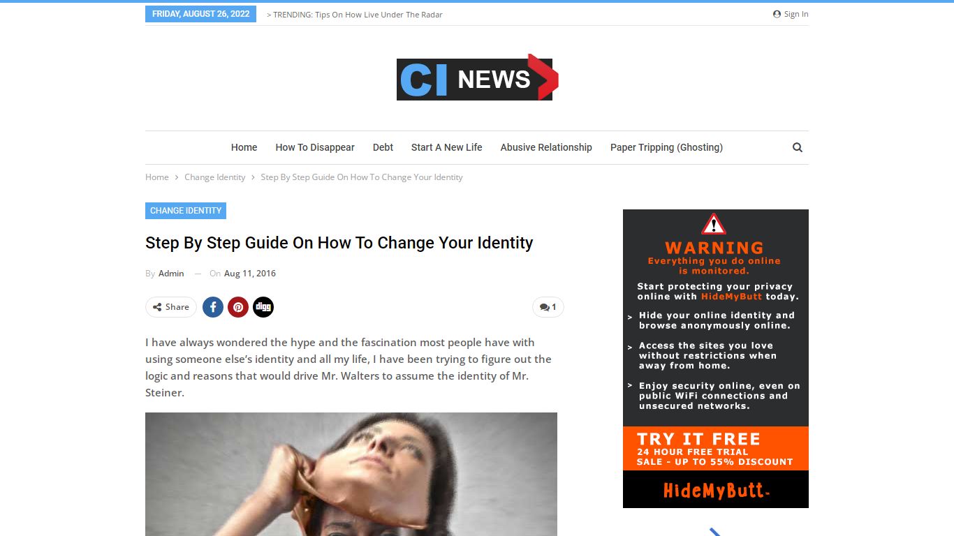 Step By Step Guide On How To Change Your Identity