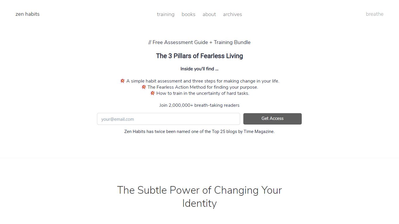 The Subtle Power of Changing Your Identity - zen habits